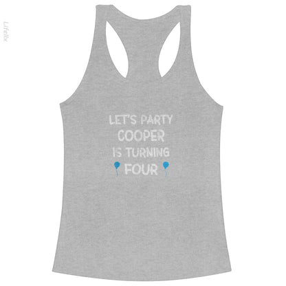 Cooper fourth birthday with name Tank Tops By @Luiizsfl