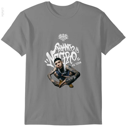 Santa Fe Klan - Zwart-wit US Tour 2024 T-shirt door @Silviaro