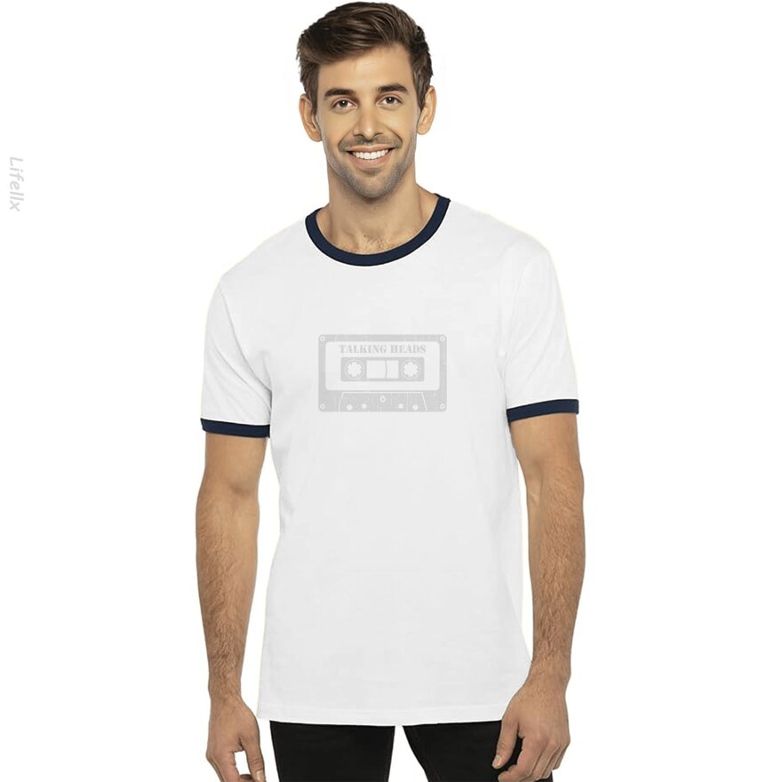 Talking Heads - Witte vintage cassette T-shirt door @Breez