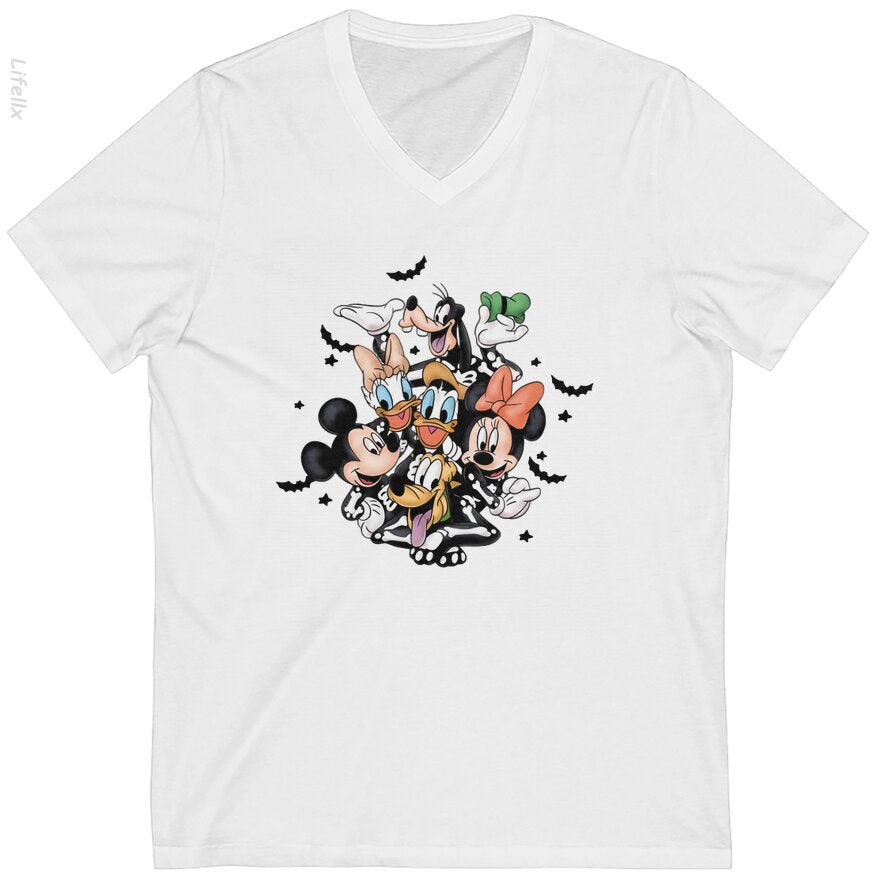 Mickey Friends Skeleton Halloween T-Shirt By @Anmol