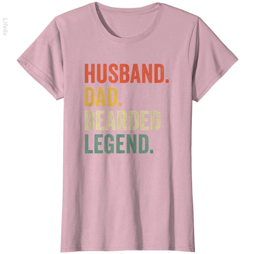 Mens Funny Bearded Husband Dad Beard Legend Vintage T-Shirt By @Breez