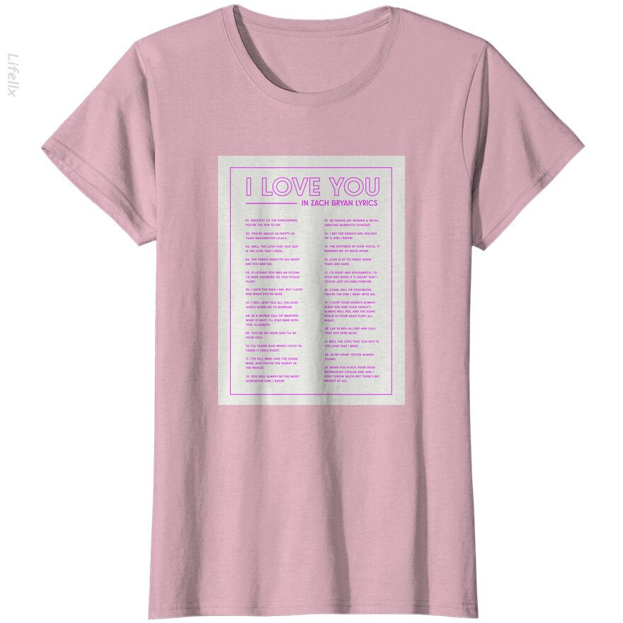 I Love You In Zach Bryan 2023 Tour T-Shirt By @Breez