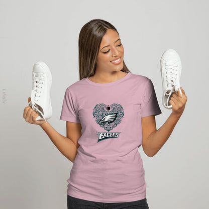 Philadelphia-Eagles Heart T-Shirt By @Silviaro