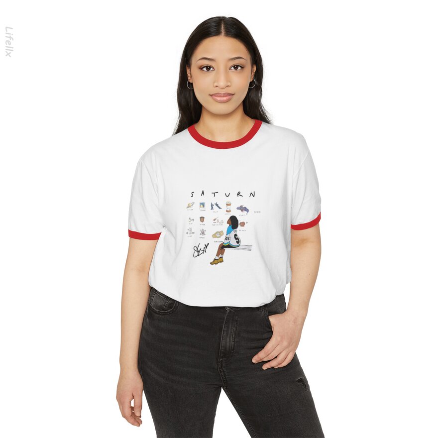 SZA Saturn White 2024 Music Fan T-Shirts By @Silviaro