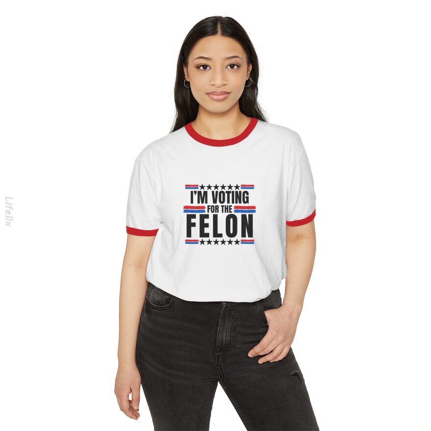 trump 2024 im voting for the felon T-Shirt By @Breez