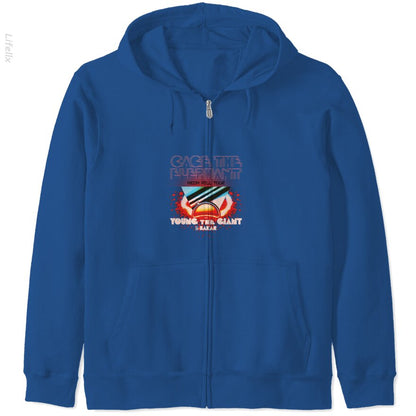 Cage the Elephant - Neon Pil Tour 2024 Hoodie met rits door @Breez