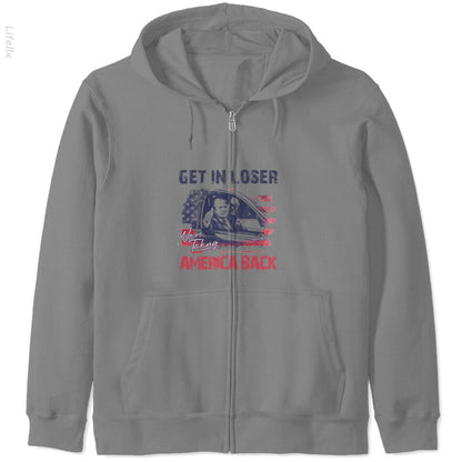 Trump We're Taking America Back Zip Hoodies By @Breez