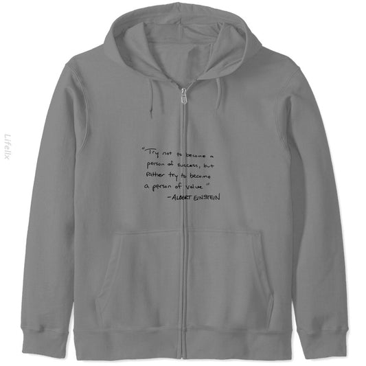 EINSTEIN QUOTE Zip Hoodies By @Silviaro