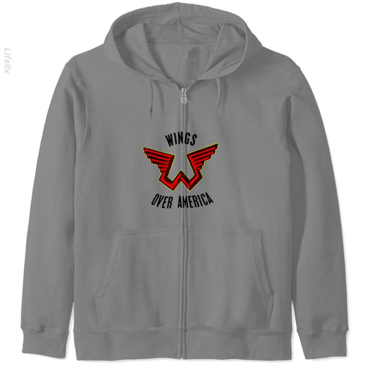 Compra Vintage 1976 Tour Wings di P. McCartney Felpe con zip di @Silviaro