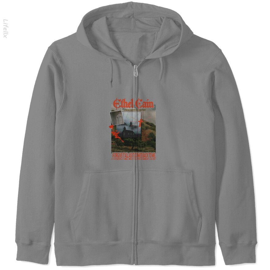 Retro Ethel Cain Music Preacher's Daughter Album Zip Hoodie By @Silviaro