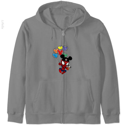 Disney Spiderman Balloons Zip Hoodie By @Breez