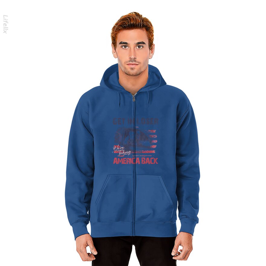 Trump We're Taking America Back Zip Hoodies By @Breez