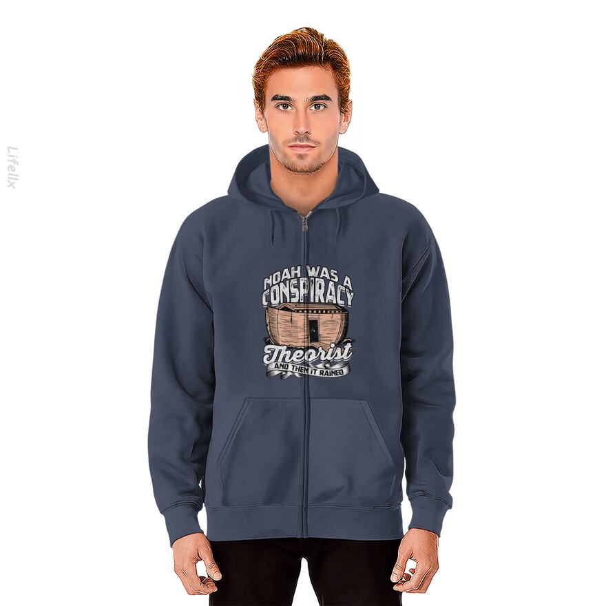 Samenzweringstheoreticus Theorie Science Fiction Hoodies met rits door @Silviaro