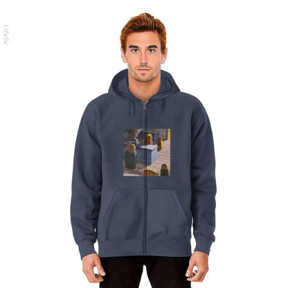 Sunny Day Real Estate - Dagboekjongen Hoodies met rits door @Breez