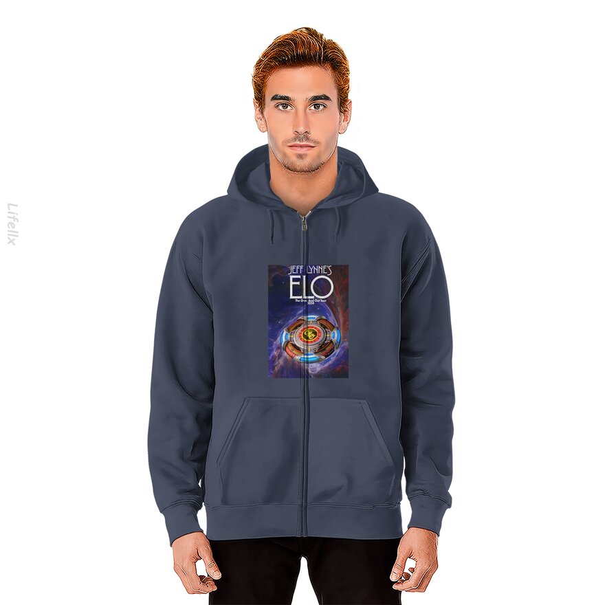 Jeff Lynne's ELO Over and Out Final Tour 2024 Zip Hoodies By @Silviaro