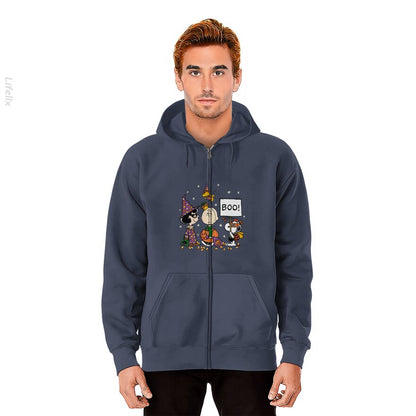 Retro Snoopy Halloween Zip Hoodies By @Silviaro