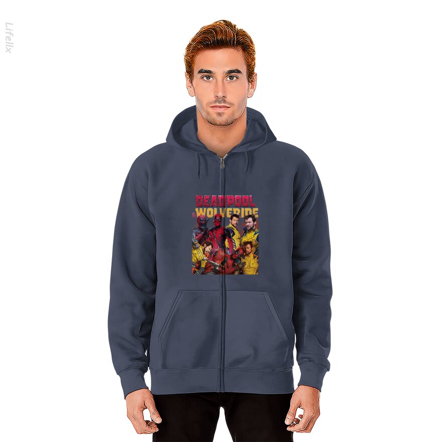 Deadpool 3 Película Sudadera con cremallera por @Silviaro