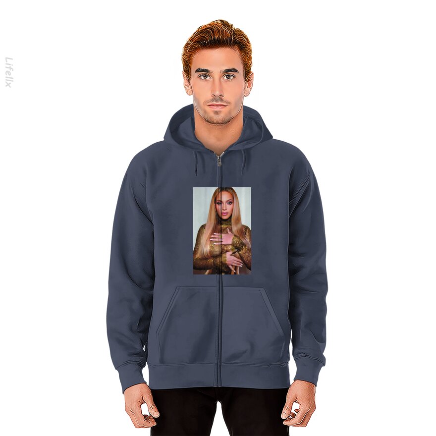 Retrato Encantador de Beyoncé Sudaderas con cremallera por @Silviaro