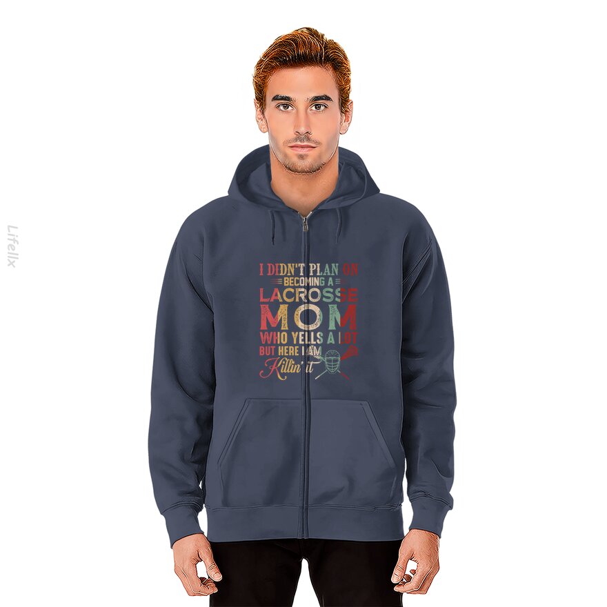 Ik had niet gepland om een lacrosse-mama geschenken te worden Hoodies met rits door @Tacticgr