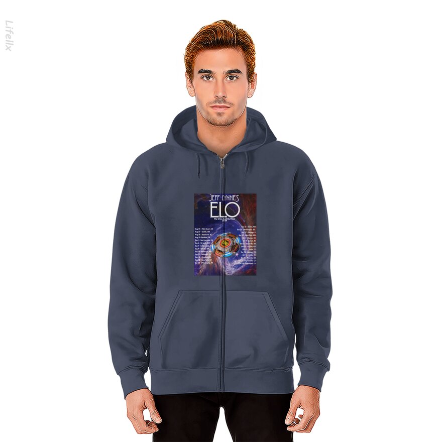 Jeff Lynne's ELO Tour 2024 Date Zip Hoodies By @Silviaro