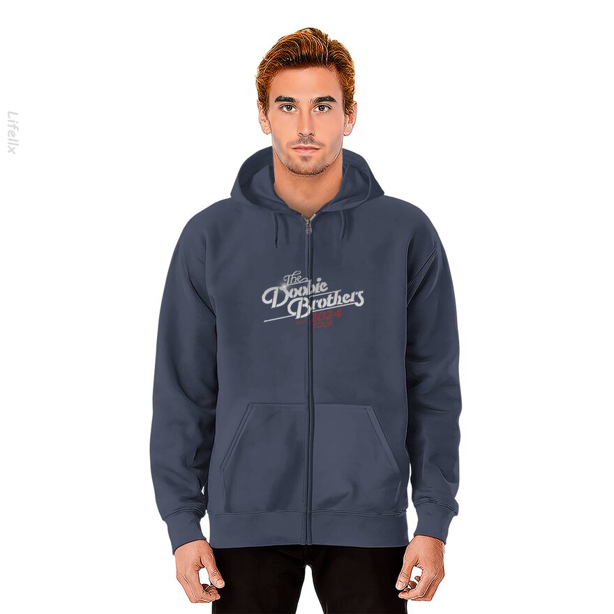 The Doobie Brothers 2024 Tour Hoodies met rits door @Silviaro