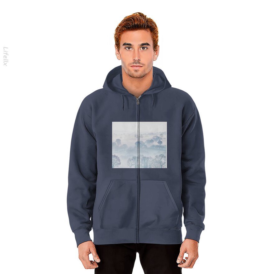 Geluid van stilte Hoodie met rits door @Breez