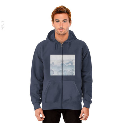 Geluid van stilte Hoodie met rits door @Breez