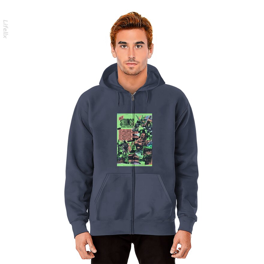 Billy Strings Spring Tour 2024 Tour poster Zip Hoodies By @Breez