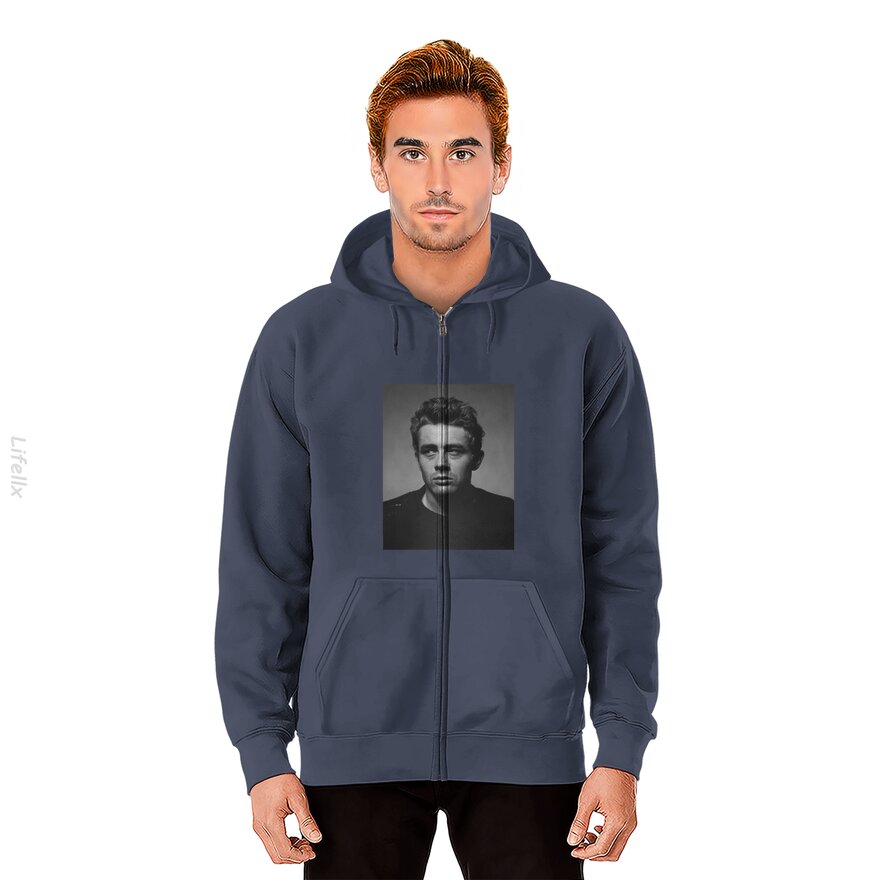 James Dean vintage Sudadera con cremallera por @Breez