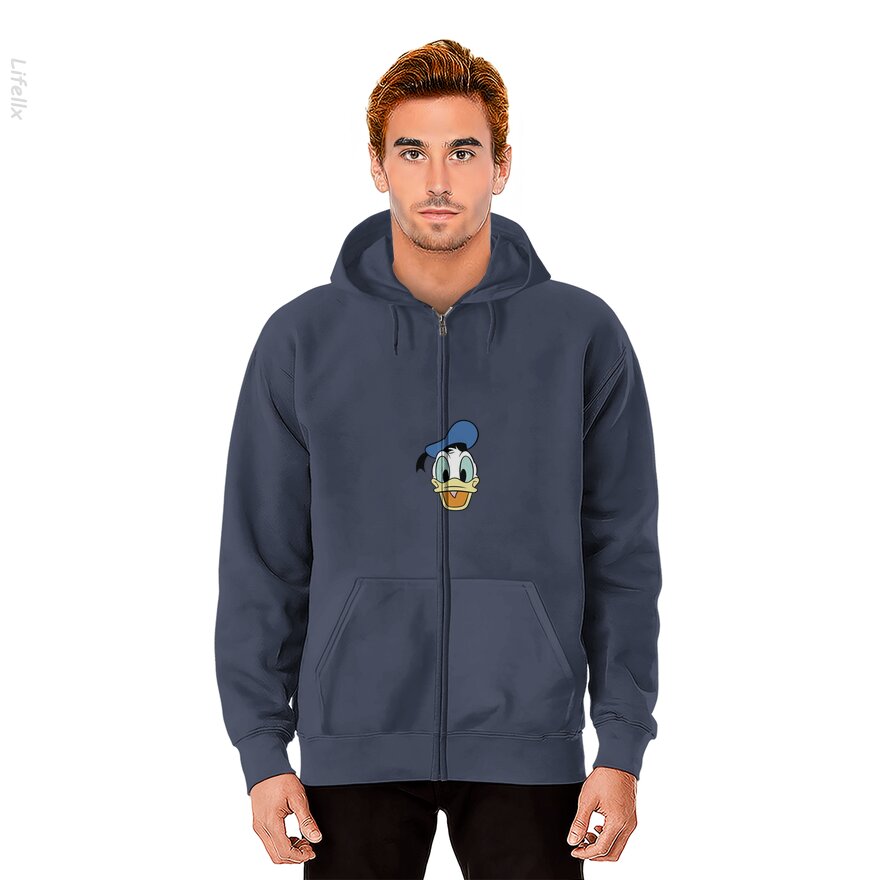 Retro Donald Zip Hoodies By @Silviaro