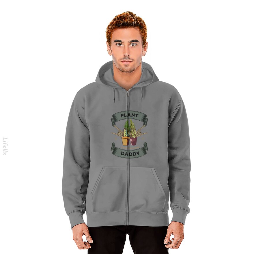 Plant Daddy Lover Double Sided Zip Hoodies By @Estani