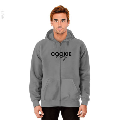 Dame des Biscuits Noire Sweat à fermeture éclair par @Danyel.Ramirez