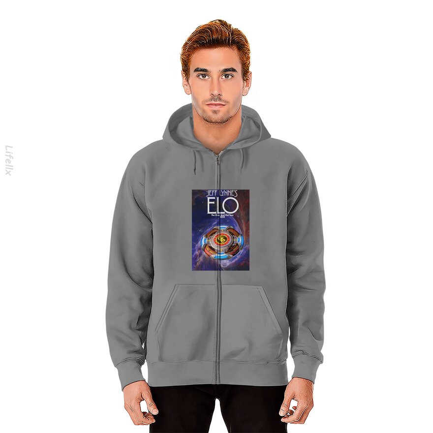 Jeff Lynne's ELO Over and Out Finale Tour 2024 Hoodies met rits door @Silviaro