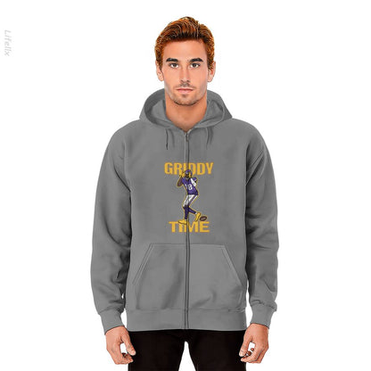 Jefferson Griddy Time Youth T-shirt | Vikings | Justin Zip Hoodie By @Silviaro