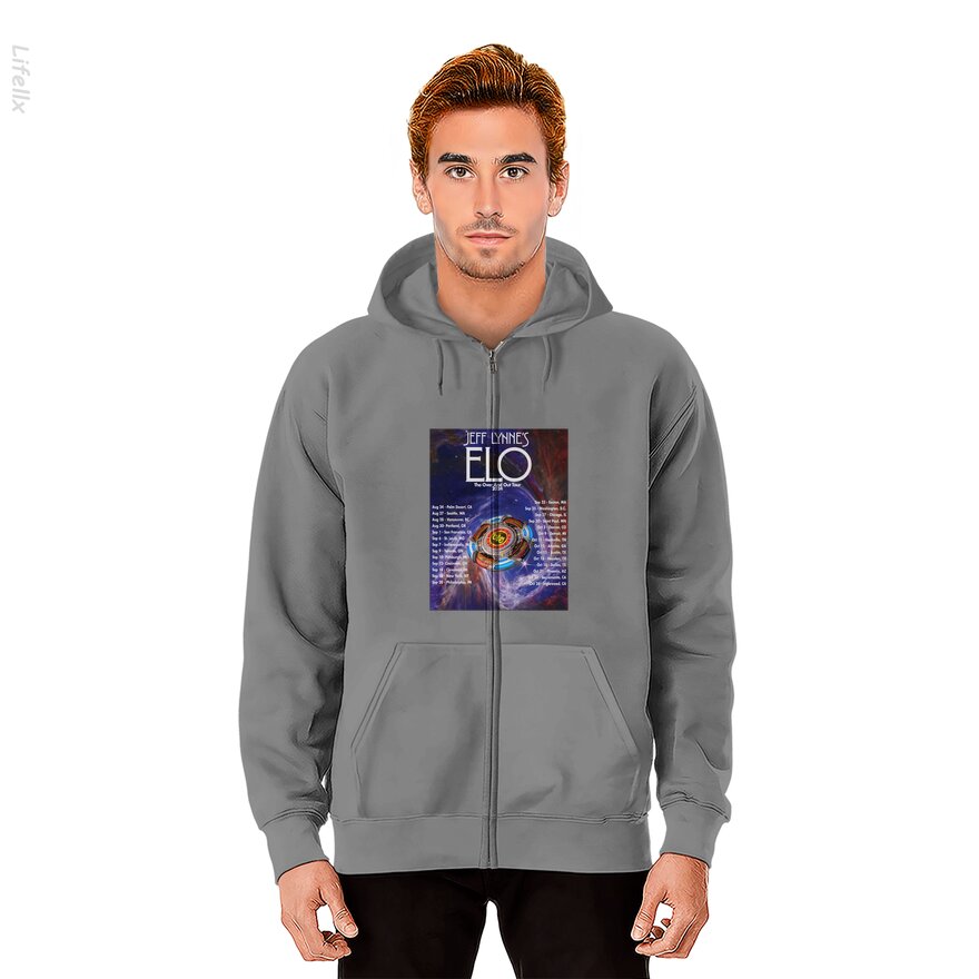 Jeff Lynne's ELO Tour 2024 Datum Hoodies met rits door @Silviaro