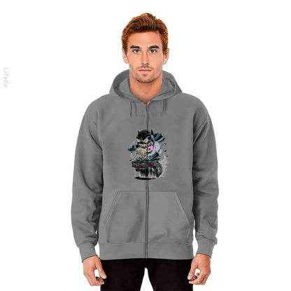 Rat Fink Vleermuis Monster Hoodie met rits door @Silviaro