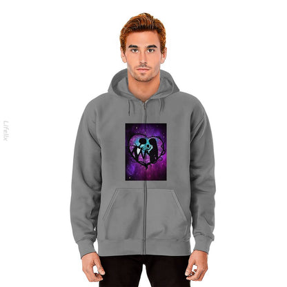 Jack en Sally Valentijns Dromen Hoodies met rits door @Breez