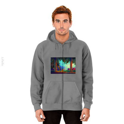 Surreal Psychedelic 1920s Zip Hoodie By @Silviaro