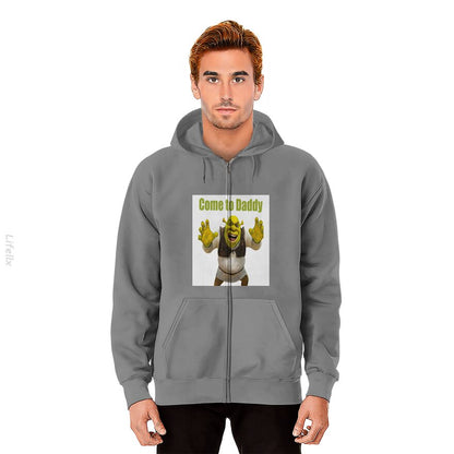 Funny Shrek Come in Daddy Zip Hoodie By @Javierbarrera9500