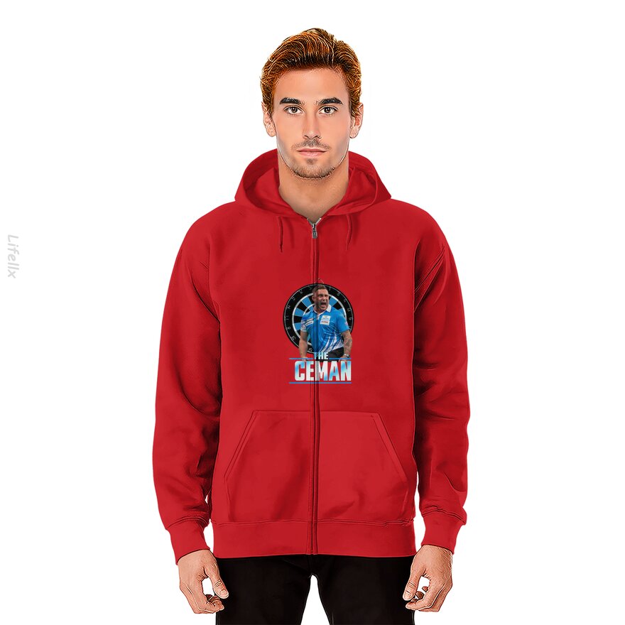 Wales The Iceman Darts PDC 2022 Zip Hoodies By @Breez