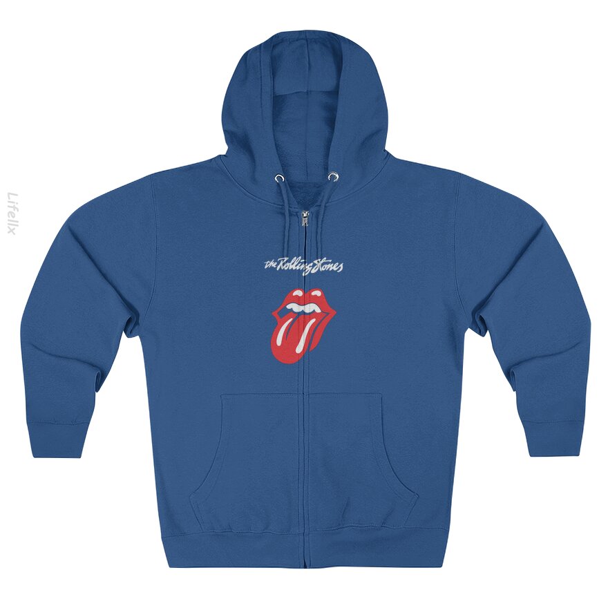 Rolling Rock Band Stone Zip Hoodie By @Silviaro