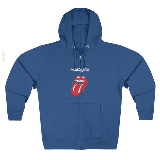 Rolling Rock Band Stone Zip Hoodie By @Silviaro