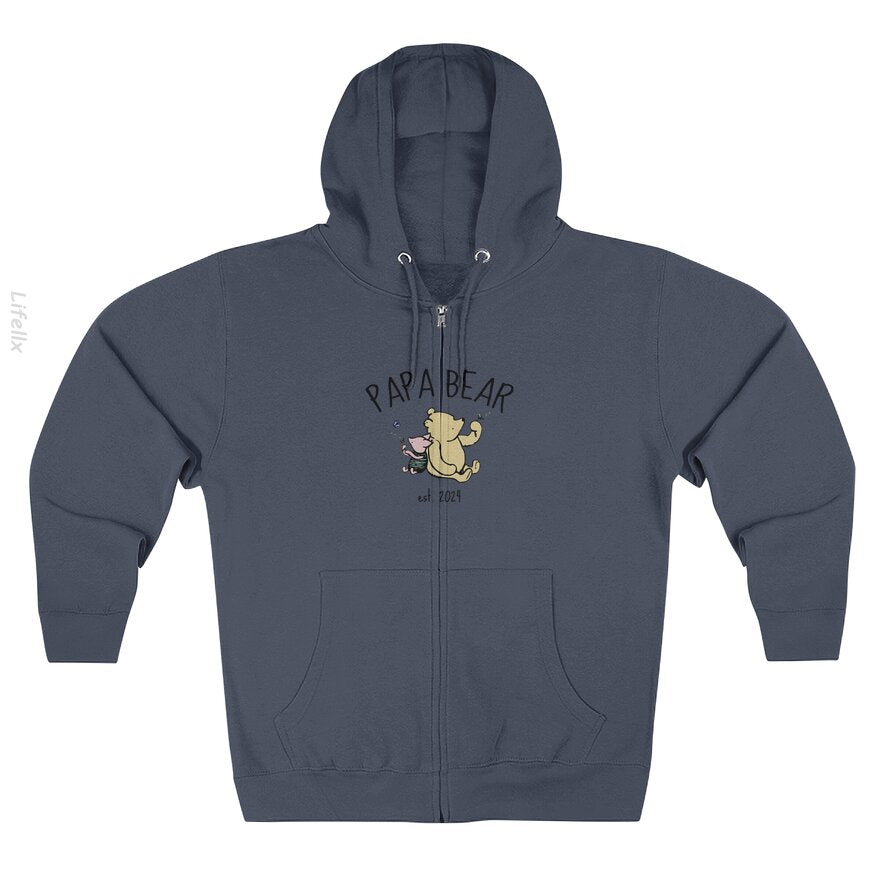 Winnie the Pooh Papa Bear Black Zip Hoodie By @Estani