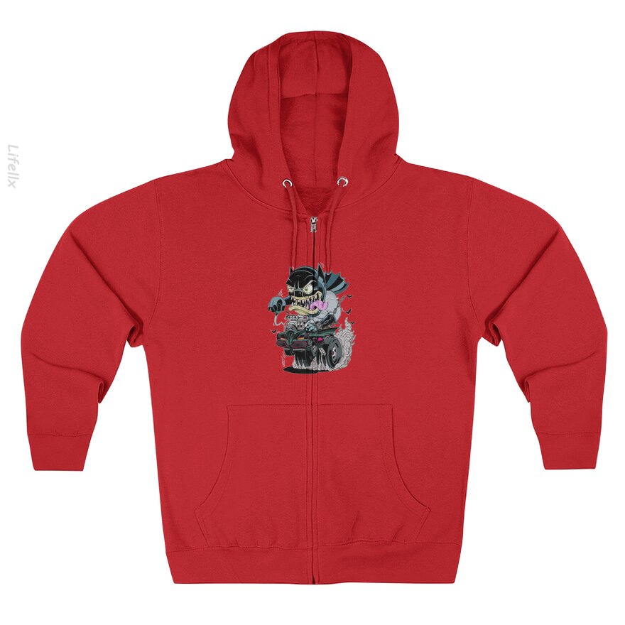 Rat Fink bat Monster Zip Hoodie By @Silviaro