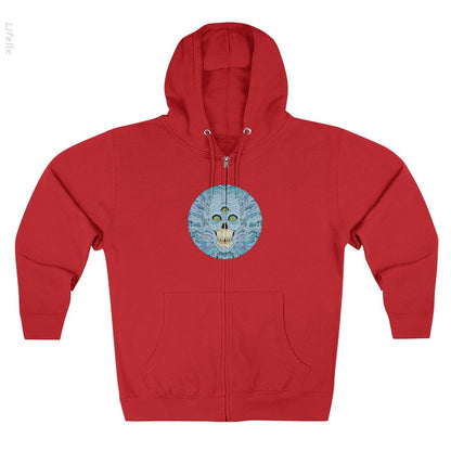 Three Eyed Devils Skulls Halloween Zip Hoodie By @Silviaro