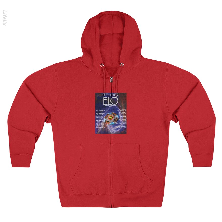 Jeff Lynne's ELO Tour 2024 Datum Hoodies met rits door @Silviaro