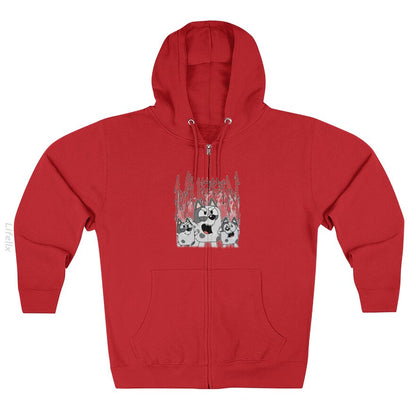 BlueyDad Muffin Metal Zip Hoodie By @Chetan_Art