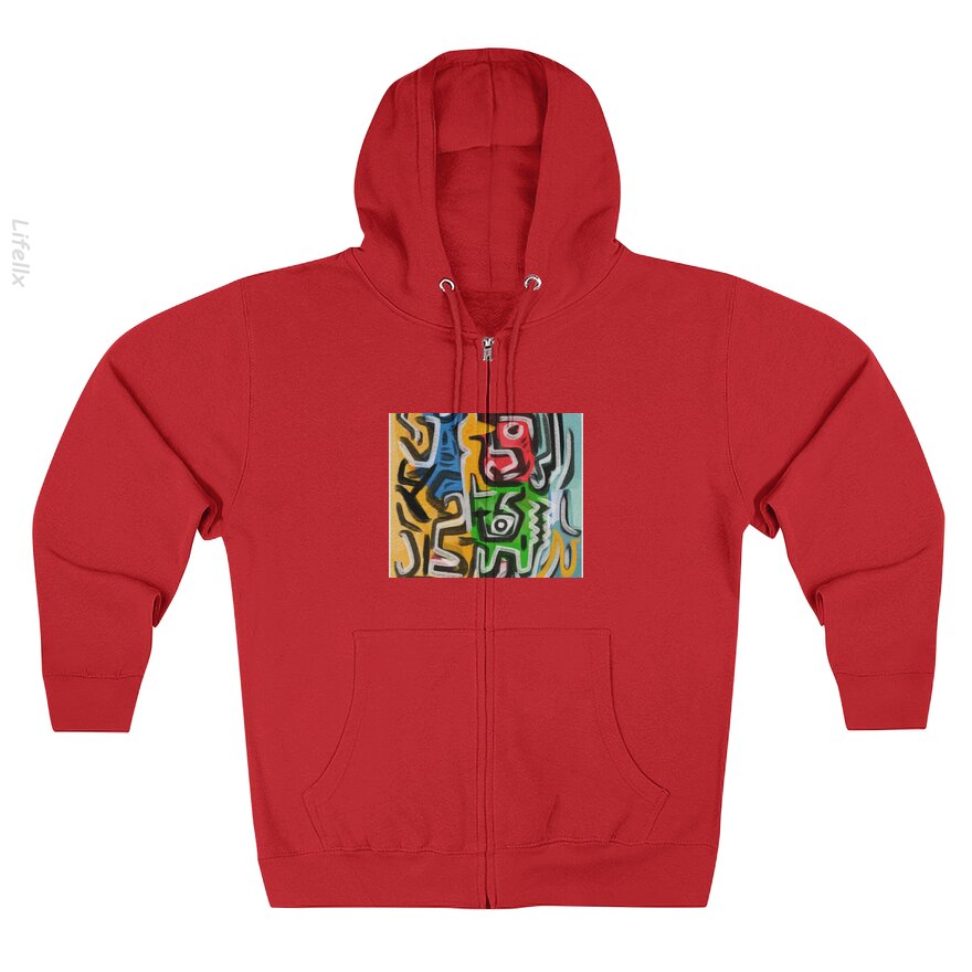 Primitive street art abstract Zip Hoodie By @Silviaro