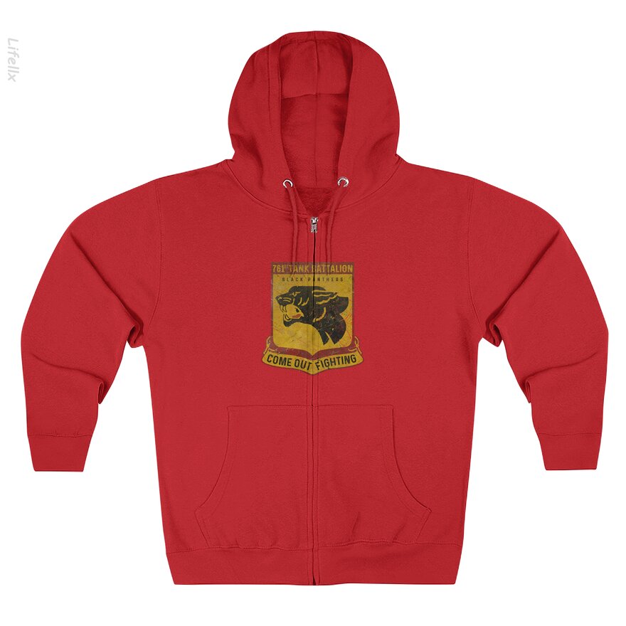 761e Tankbataljon - Zwarte Panters V03 Hoodies met rits door @Breez