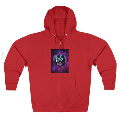 Jack en Sally Valentijns Dromen Hoodies met rits door @Breez